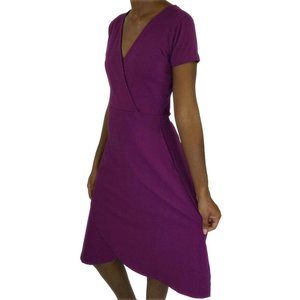 Svaha Ultraviolet Faux Wrap Dress Large